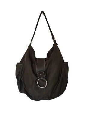 Talbots Brown Nylon Hobo Bag